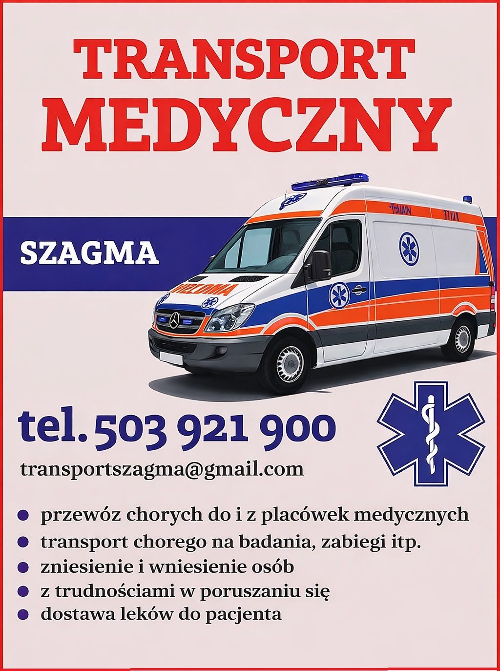 karetka transport medyczny Warszawa